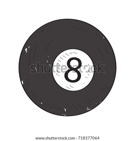 Isolated retro billiard pool on a white background, Vector illustration