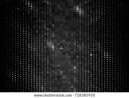Grayscale abstract background. Spotted halftone effect. Raster clip art