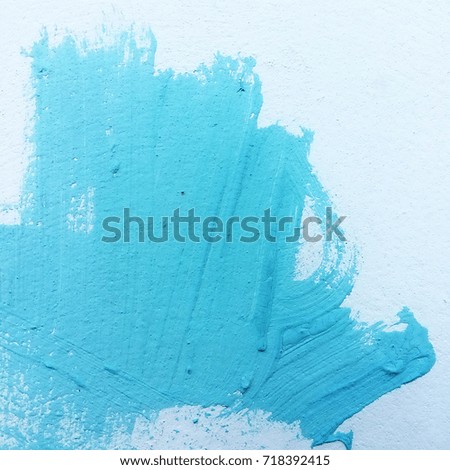 Blue fade plastic color abstract painted on concrete wall for background texture backdrop