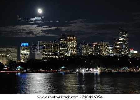 Moon over Boston
