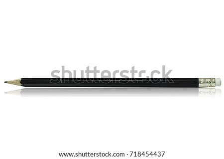 Blue business pencil  isolated on white background with clipping path, Concept for Education, Business or Creative thinking.