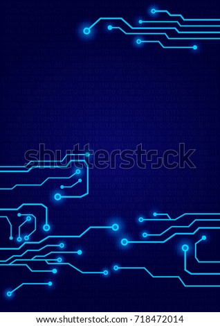 Circuit blue board abstract modern background. Vector illustration. EPS 10.