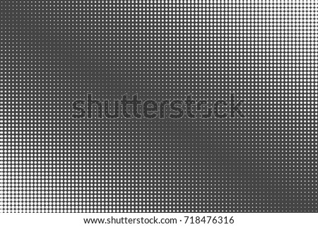 Abstract black and white dots background. Comic pop art style. Vector illustration half tone book design. Light effect. Gradient background with dots . Halftone dots design. 
