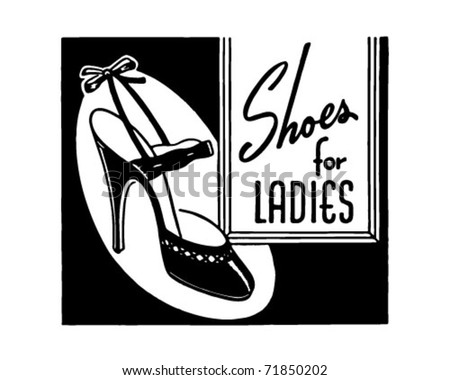 Shoes For Women - Retro Ad Art Banner