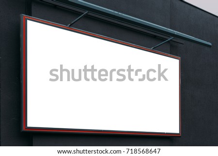 Blank advertising city billboard poster copy space on urban building for graphic design mock up
