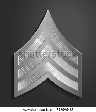 Military Ranks and Insignia. Stripes and Chevrons of Army. Sergeant