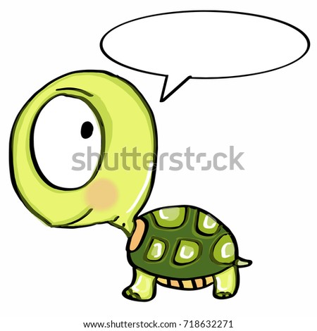 cute turtle  speaking