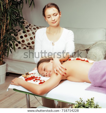 stock photo attractive lady getting spa treatment in salon, heal