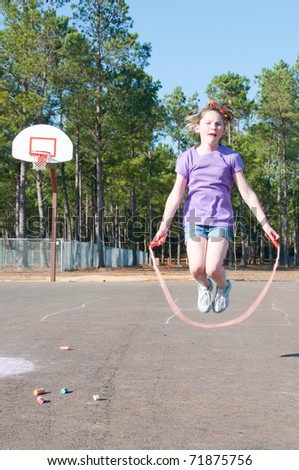girl having fun on playground Royalty-Free Stock Photo #71875756