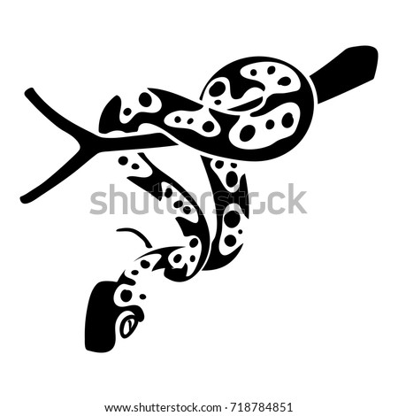 Ball python icon. Simple illustration of ball python vector icon for web design isolated on white background