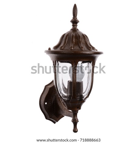 Street lamp isolated on white background
