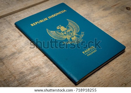 book passport indonesia Royalty-Free Stock Photo #718918255