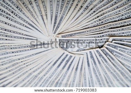 Cash money dollar close up. Background with money american  dollar bills.
