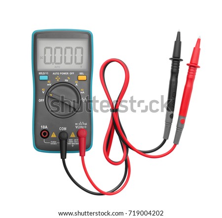 Multimeter isolated on white Royalty-Free Stock Photo #719004202