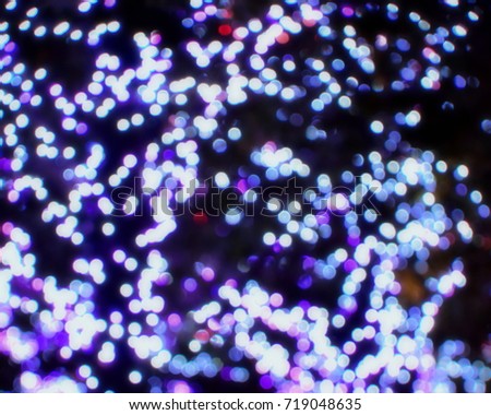 Abstract Natural Violet Bokeh from Christmas Illuminations Night