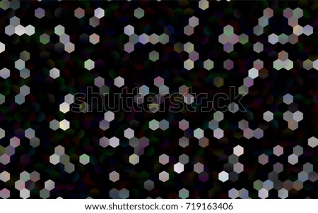 Dark Red vector blurry hexagon background design. Geometric background in Origami style with gradient. 