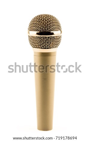 Microphone isolated on white background.