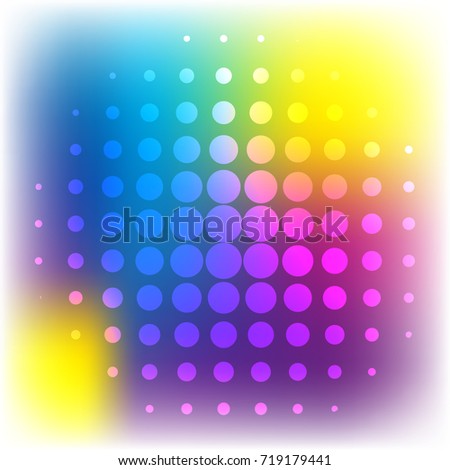 Round circles on colorful background illustration