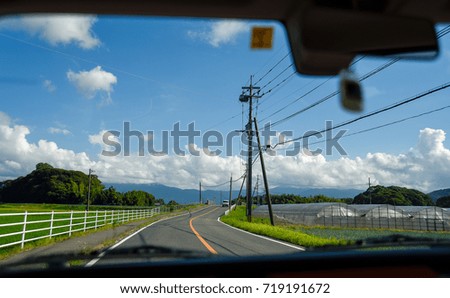 japanese view from car window