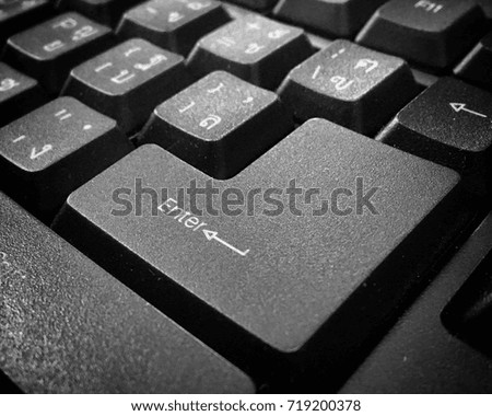 Enter keyboard close up