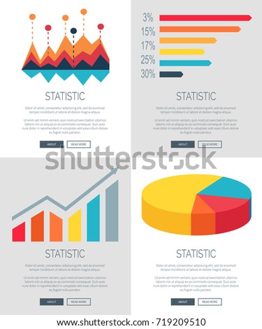 Statistic about car free day and driving transport, diagrams and text samples below them, buttons at web page vector illustration isolated on white