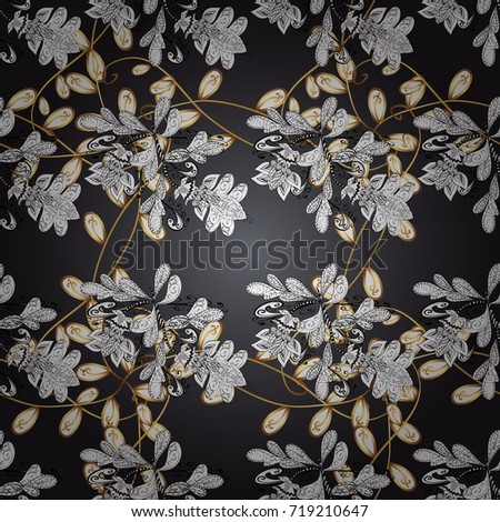 Ornamental vector background with white doodles. Graphic modern pattern. Ornamental pattern floral pattern. Wallpaper baroque, damask.
