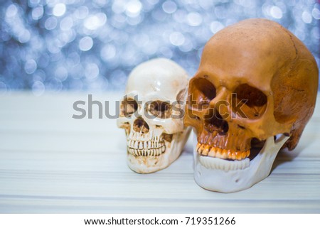 The Happy skull halloween party image closeup