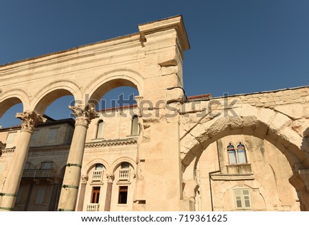Diocletian's palace in Split, Croatia Royalty-Free Stock Photo #719361625