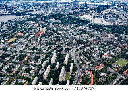 Hamburg - Panorama of  a great city from above