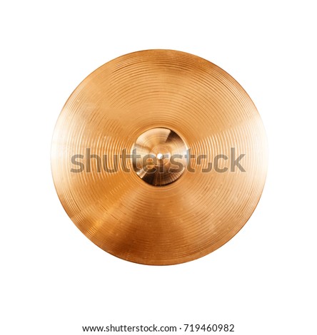 cymbal isolated on white Royalty-Free Stock Photo #719460982