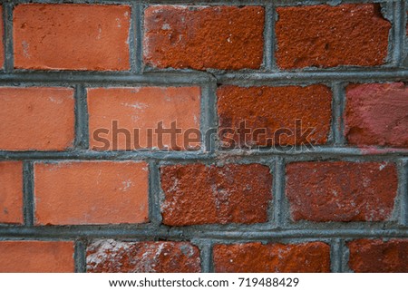 brick wall build in last century 