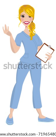 Nurse avatar / vector / clip-art / logo / icon