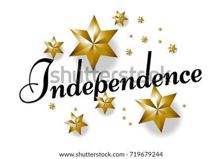 Independence, Beautiful greeting card poster 