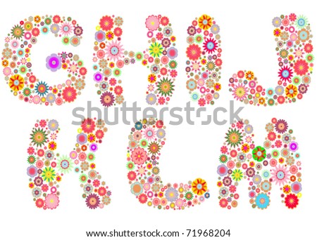Flowers alphabet