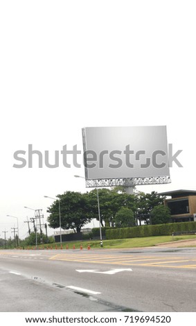 Huge advertising outdoor billboard with white space to put your design