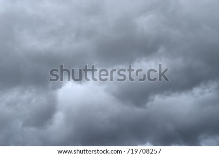Gray cloud formations on sky,Nimbus moving,Appearance of raincloud,Abstract background from natural phenomenon ,Dark clouds moved,Dramatic cloudscape area,Thailand 