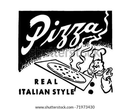 Pizza - Retro Ad Art Banner