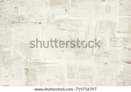 OLD NEWSPAPER BACKGROUND, OLD PAPER TEXTURE Royalty-Free Stock Photo #719756797