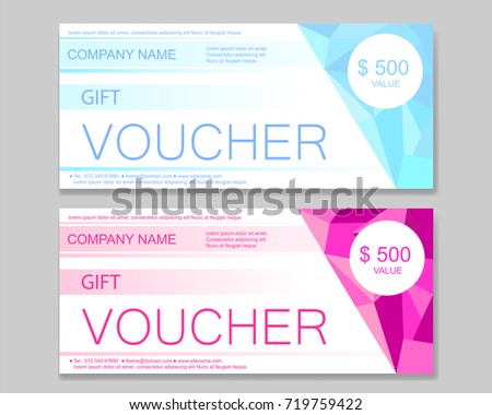 Gift voucher template,vector illustration of abstract design card