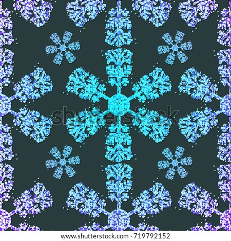 New Year's background, a pattern with snowflakes