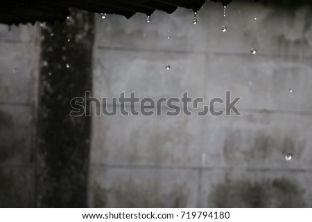 Rain drops on roofs, wall backgrounds