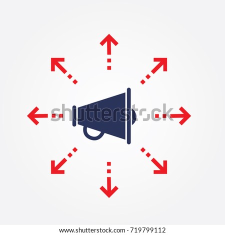 Marketing Campaign Icon Growth Sign Flat Isolated Vector Graphics Royalty-Free Stock Photo #719799112