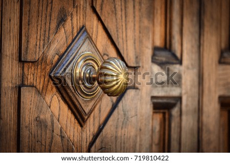 ancient door view - wallpaper design, knob, details, wood structure, ancient object 