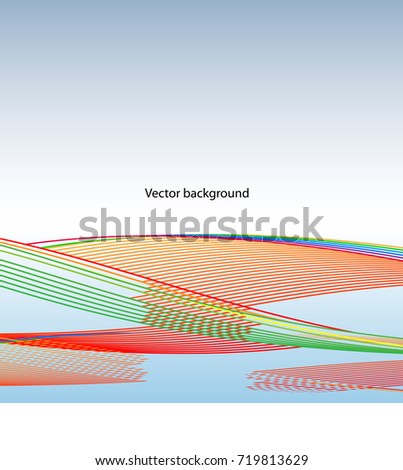 Vector abstract background. Line waves. For business, science, technology design.