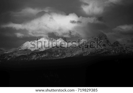 First snow on Mount Triglav in the Julian Alps