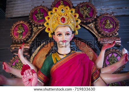 Sculpture of Hindu Goddess Durga