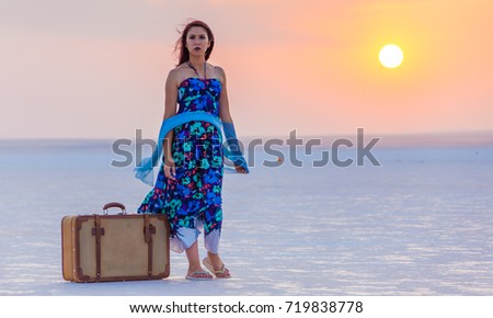 young girl on holiday