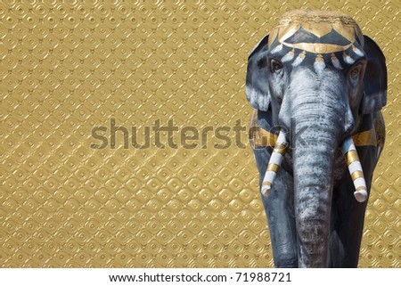 elephant statue on abstract background
