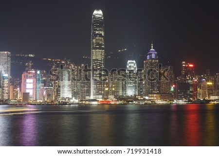 Nightscape in Hong Kong