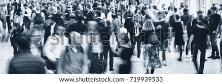 Crowd of anonymous business people